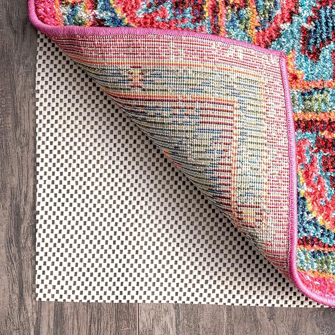 nuLOOM 9' x 12' Non-Slip Gripper Rug Pad, Cushioned for Comfort & Floor Protection, Skid Resistant Pads for Hard Floors Under Carpet Mat Cushion, Customizable Protection