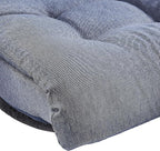 Amazon Basics Swivel Foam Lounge Chair with Headrest, Floor-Compatible, Adjustable, Gaming, 26.3D x 23.5W x 13.7H in, Denim Blue